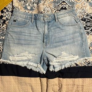 Kancan Distressed Denim Shorts